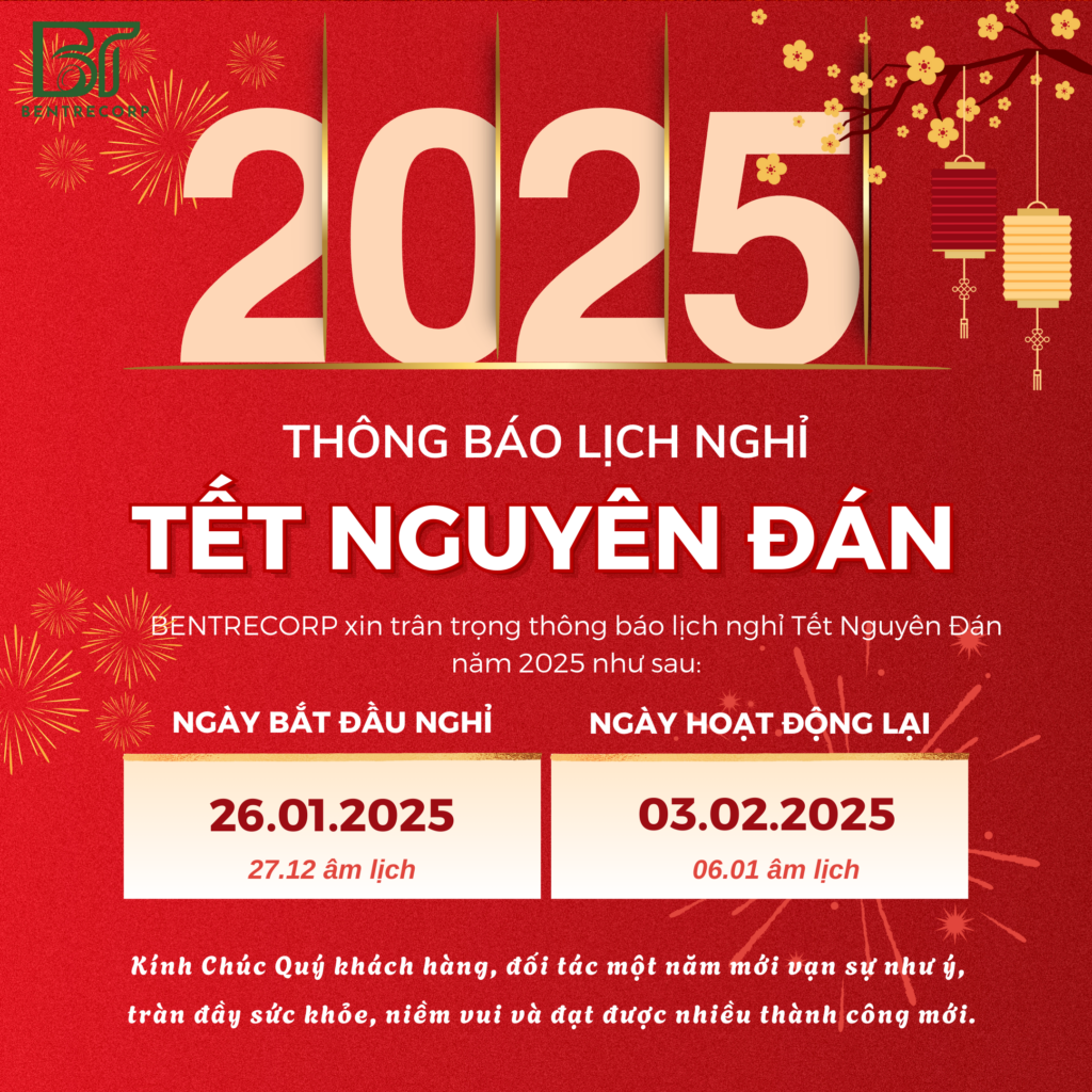 BENTRECORP THÔNG BÁO LỊCH NGHỈ TẾT NGUYÊN ĐÁN 2025