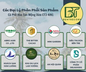 CÁC ĐẠI LÝ PHÂN PHỐI SẢN PHẨM CÀ PHÊ HÒA TAN MỘNG DỪA CT3 4IN1