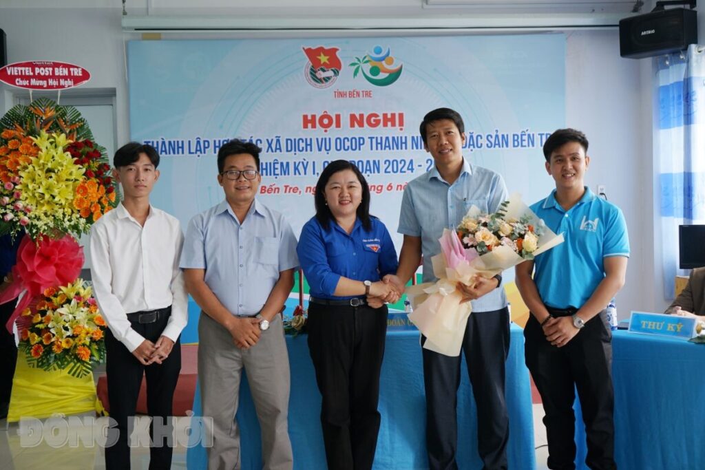 CHÚC MỪNG HỘI NGHỊ THÀNH LẬP HỢP TÁC XÃ DỊCH VỤ OCOP THANH NIÊN VÀ ĐẶC SẢN TỈNH BẾN TRE NHIỆM KỲ I, GIAI ĐOẠN 2024 – 2029 DIỄN RA THÀNH CÔNG TỐT ĐẸP