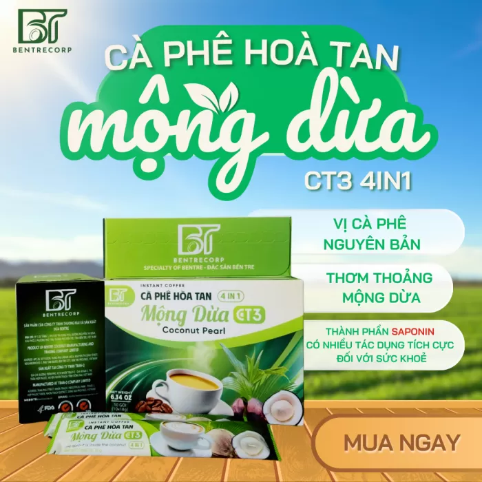 Cà phê hòa tan Mộng Dừa CT3 4in1